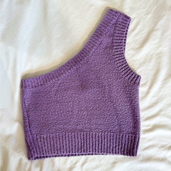 Madewell Textural-Knit One-Shoulder Sweater Tank - Picture 3 of 6